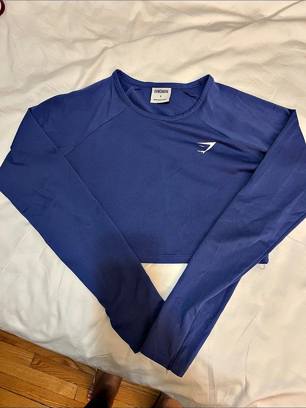 Gymshark Long Sleeve Athletic Top in Blue Like New
